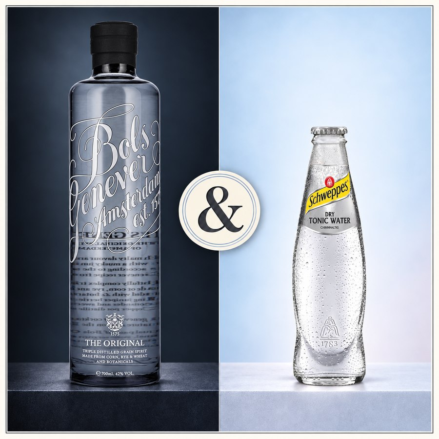 Bols Genever & Schweppes Dry Tonic Water (1/5)