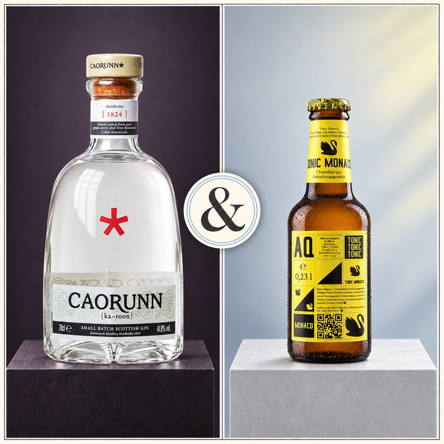 Caorunn Gin & Aqua Monaco Tonic Water (4/5)