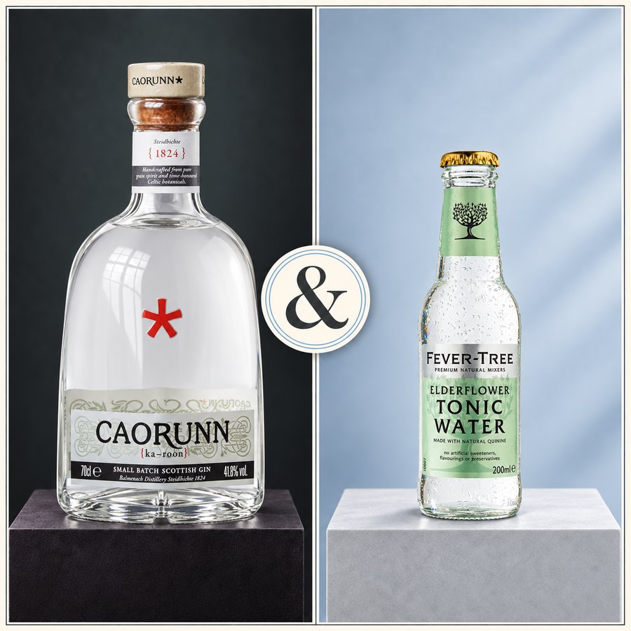 Caorunn Gin & Fever-Tree Elderflower Tonic Water (4/5)