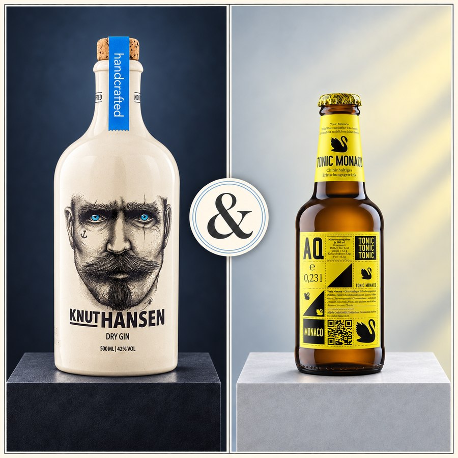 Knut Hansen Dry Gin & Aqua Monaco Tonic Water (5/5)