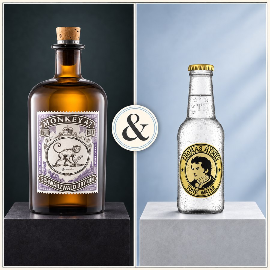 Monkey 47 Dry Gin & Thomas Henry Tonic Water (5/5)