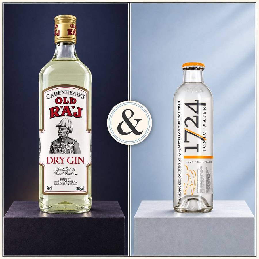 Old Raj Dry Gin & 1724 Tonic Water (4/5)