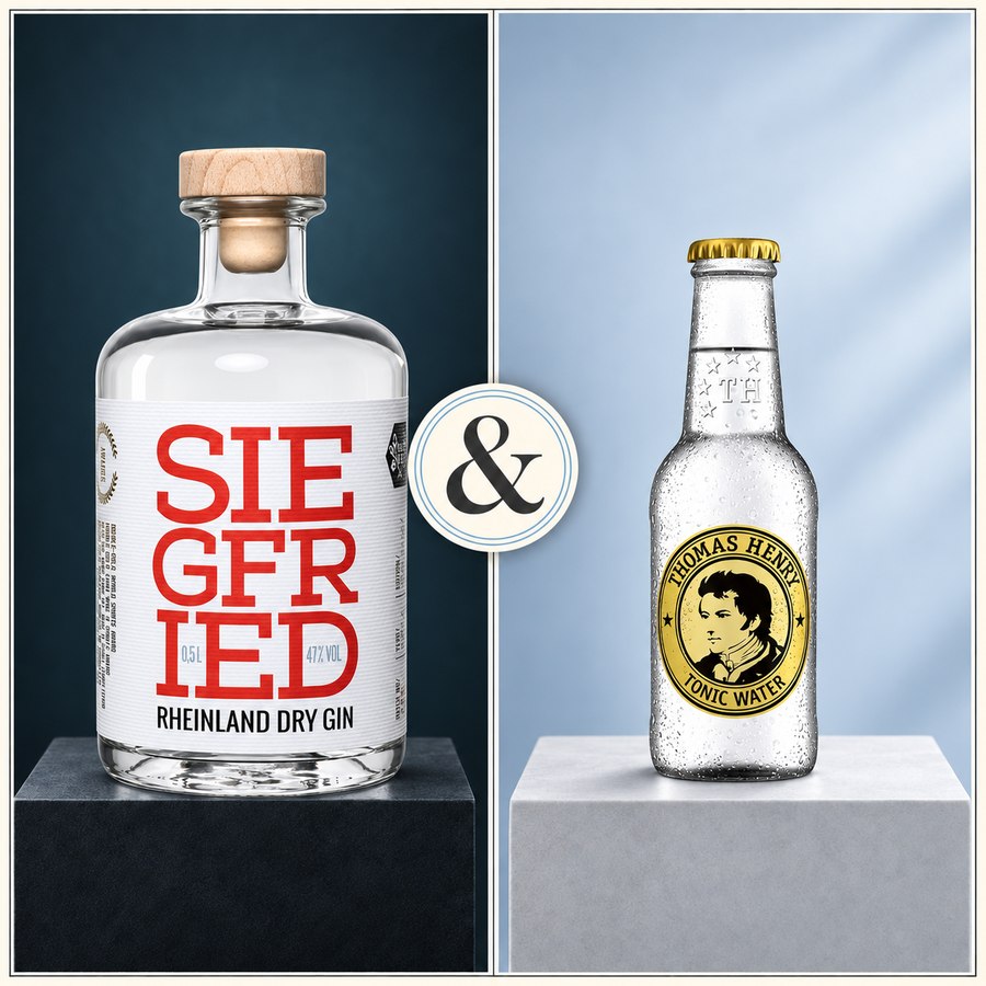 Siegfried Rheinland Dry Gin & Thomas Henry Tonic Water (4/5)