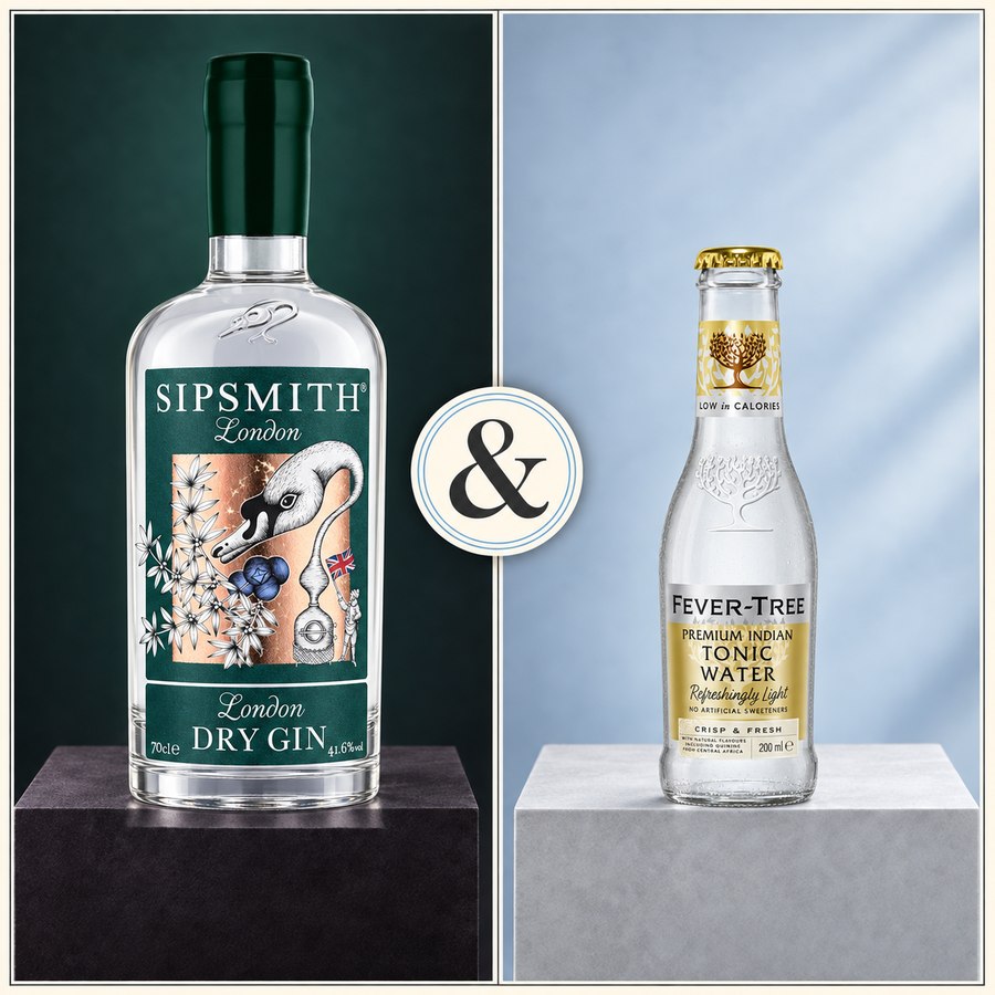Sipsmith London Dry Gin & Fever Tree Premium Indian Tonic Water (5/5)